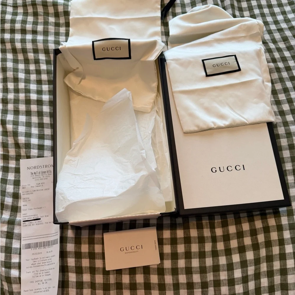 Gucci Black Leather Loafers with Gold Bit - Picture 7 of 9